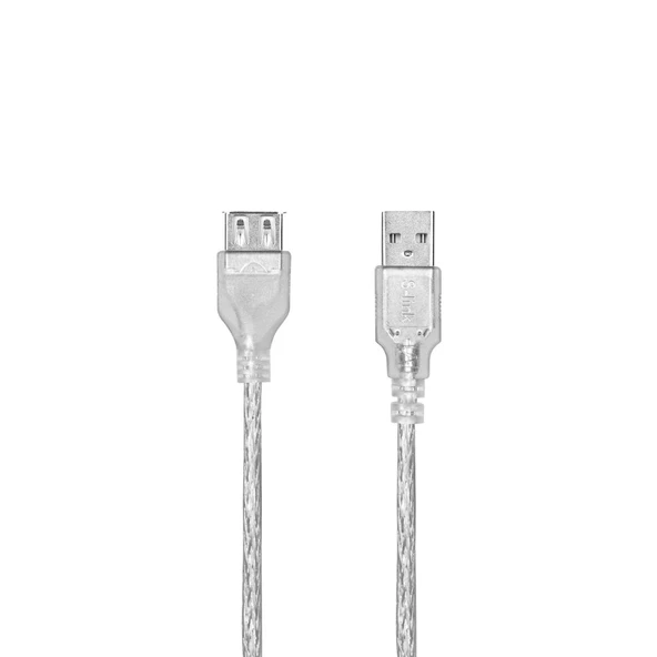S-link SL-AF2015 Usb2.0 1.5m Şeffaf Uzatma Kablo - 2