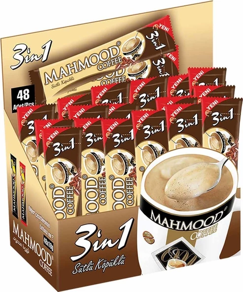 Mahmood Coffee 3ü1 Arada Sütlü Köpüklü 18 gr 48li