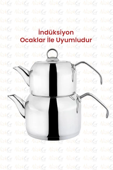 Kahramanlar Delux 4 Parça Çaydanlık Takımı - Orta Boy Platin - 3