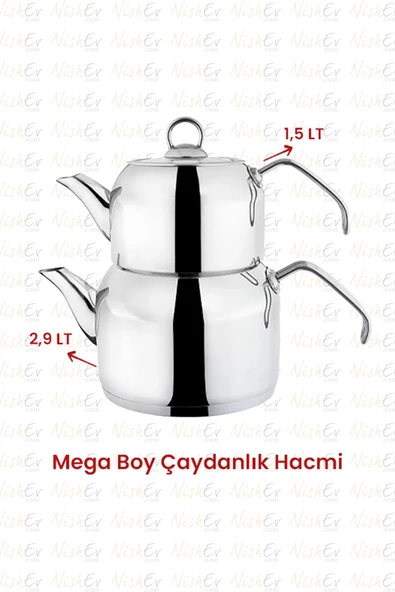 Kahramanlar Delux 4 Parça Çaydanlık Takımı - Mega Boy Platin - 2