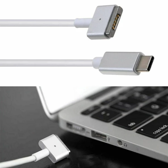 Macbook Magsafe 2 Type-C to Magsafe 2 Şarj Kablosu - 3