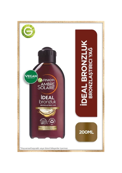 Garnier Ambre Solaire Ideal Bronzluk Bronzlaştırıcı Yağ 200Ml