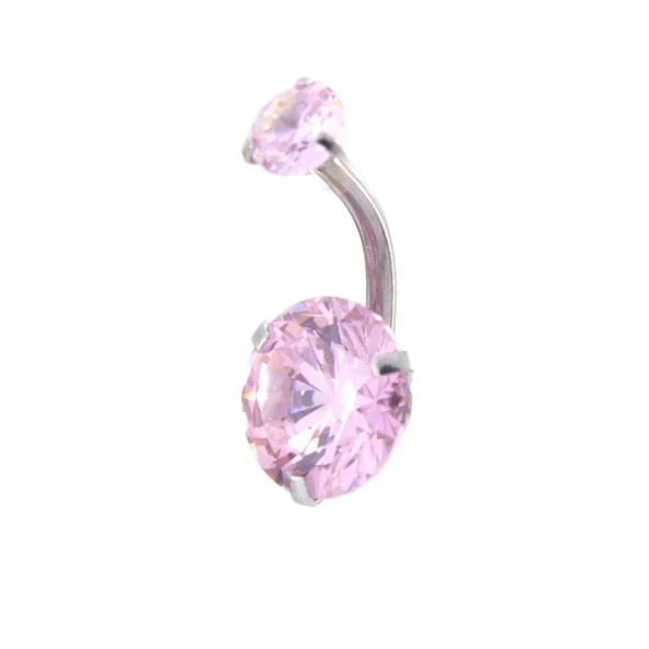 316L Çelik Pembe Zirkon Taşlı Piercing PRC-207