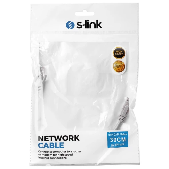 S-link SL-CAT6030 30cm Utp CAT6 Kablo - 2