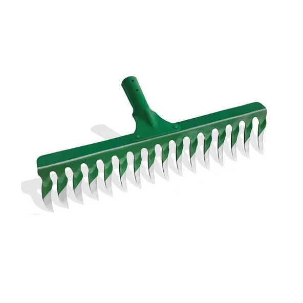 Metal Burgulu Bahçe Tarla Tırmık 18 Diş Çim Peyzaj Yaprak Ot Saman Temizleme Toprak İşleme Tırmığı - 3