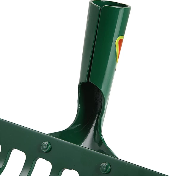 Metal Burgulu Bahçe Tarla Tırmık 18 Diş Çim Peyzaj Yaprak Ot Saman Temizleme Toprak İşleme Tırmığı - 4