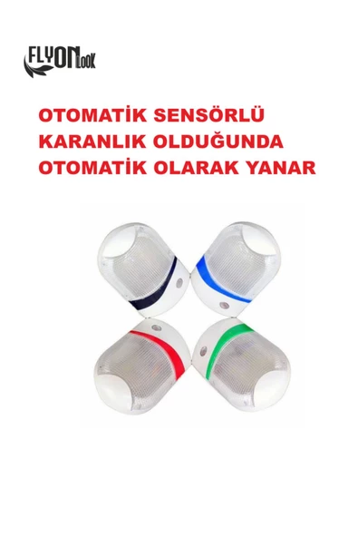 2 Adet Gece Lambası Sensörlü Karanlık Olduğunda Otamatik Devre Mod BLISTER Işık Fener Masa Lambası - 5