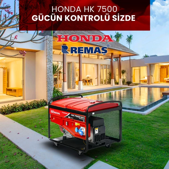 Honda HK 7500 MS Otomatik 7.5 kVA Monofaze Benzinli Jeneratör - Resim 5