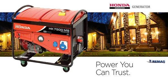 Honda HK 7500 MS Marşlı 7.5 kVA Monofaze Benzinli Jeneratör - 5