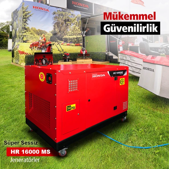 Honda HR 16000 MS Kabinli Otomatik 16 kVA Monofaze Benzinli Jeneratör - 4