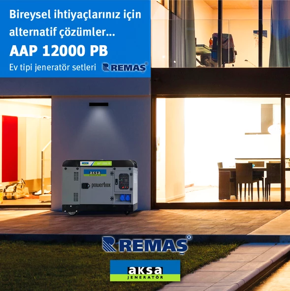 Aksa AAP 12000 PB Marşlı 12 Kva Monofaze Kabinli Dizel Jeneratör - 2