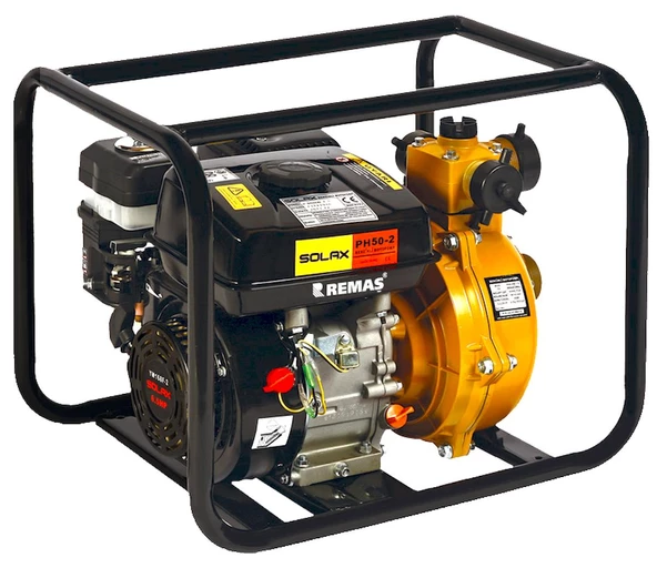 Solax PH50-2 İpli 2" Parmak Yüksek Basınçlı Su Motoru Benzinli Motopomp