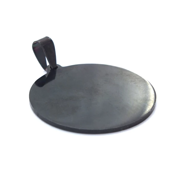 FerizZ 316L Çelik Siyah Yuvarlak Kolye Ucu TGR-554 - Resim 3