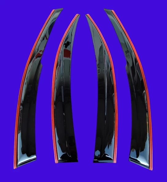 Toyota Auris Çift Sıra Kırmızı Kromlu Cam Rüzgarlığı 2007-2012 - Resim 2