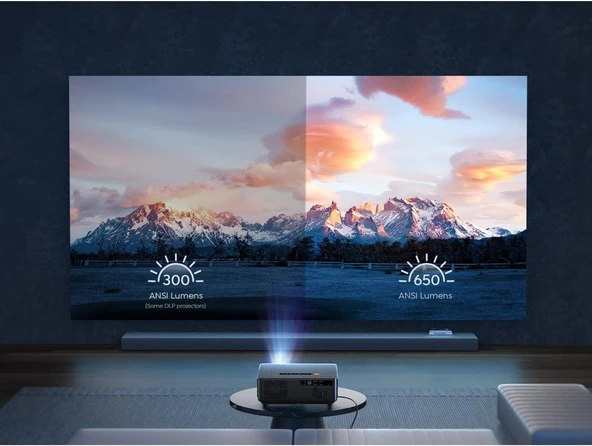 Yaber Ace K1 Projeksiyon Cihazı, 1080p FHD, 650 ANSl, Otomatik Odak ve Düzeltme, Wi-Fi 6 & 5G, 15W Hoparlör, Bluetooth 5.0, 150 Ä°nç - 8