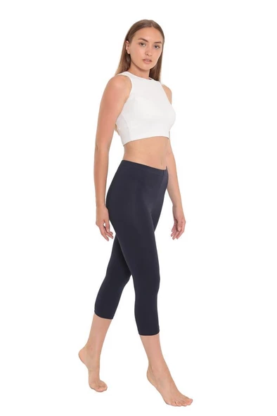 Almila Pamuk Elastan (Likralı) Yüksekbel Kapri Kadın Tayt 2002 - 8