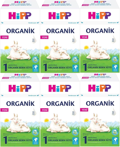 Hipp Organik Keçi Sütü Bazlı Devam Sütü 400GR No:1 (0-6 Ay) (6 Lı Set)