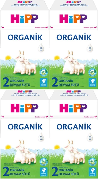 Hipp Organik Keçi Sütü Bazlı Devam Sütü 400GR No:2 (6.Aydan İtibaren) (4 Lü Set) ürün görseli