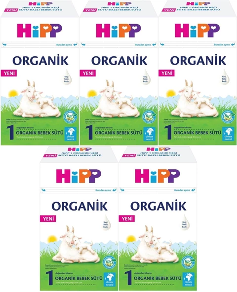 Hipp Organik Keçi Sütü Bazlı Devam Sütü 400GR No:1 (0-6 Ay) (5 Li Set)