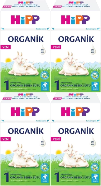 Hipp Organik Keçi Sütü Bazlı Devam Sütü 400GR No:1 (0-6 Ay) (4 Lü Set)