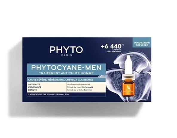 Phyto Phytocyane-Men Erkekler İçin Saç Dökülme Karşıtı Bakım 12 Ampül x 3,5 ml