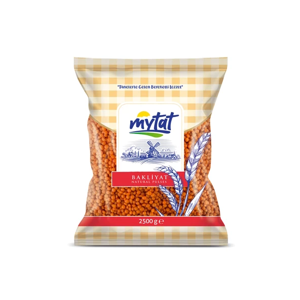 Mytat Doğal Yerli Üretim Kırmızı Futboltane Mercimek 2.5 kg - 3