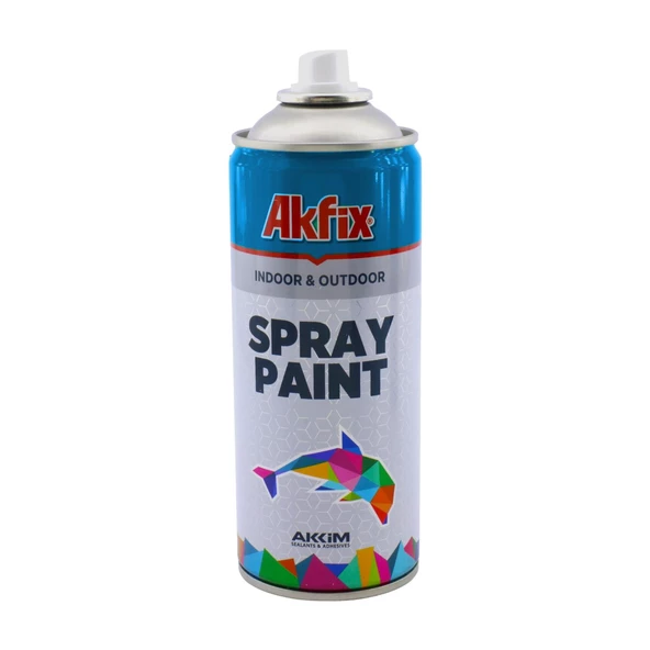 Akfix Kalıcı Akrilik Sprey Boya Parlak Mavi 400 ml Tasarım Metal Ahşap Plastik Beton Yüzey Boyama - 4