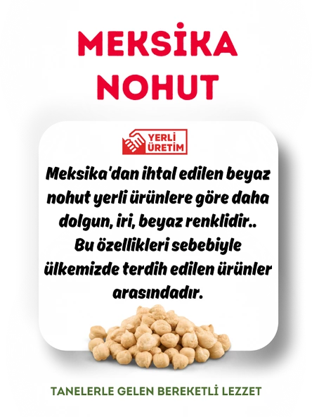 Mytat Doğal Beyaz Meksika Nohut (42-44) 2.5 kg - 3