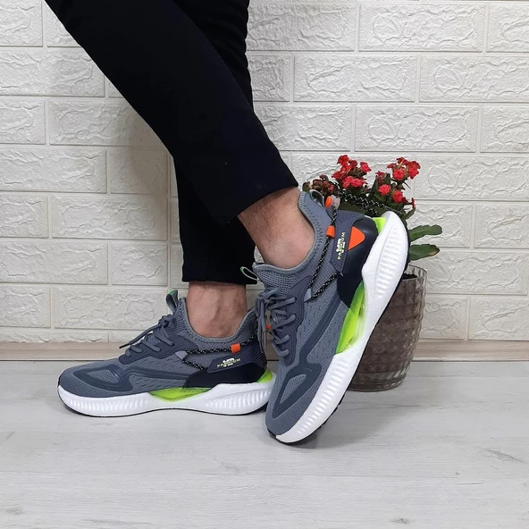 M.P 1659 Gri Renk Kaymaz Rahat HAfif Spor Ayakkabı - 6