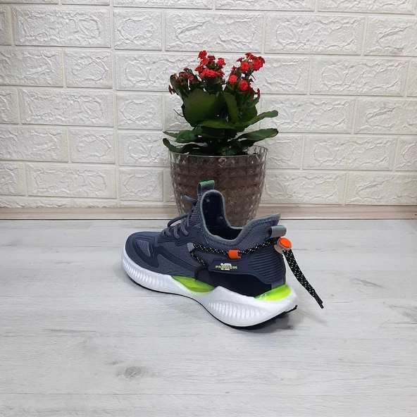 M.P 1659 Gri Renk Kaymaz Rahat HAfif Spor Ayakkabı - 11