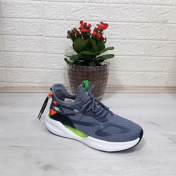 M.P 1659 Gri Renk Kaymaz Rahat HAfif Spor Ayakkabı - 9