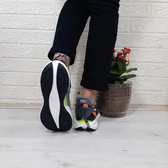 M.P 1659 Gri Renk Kaymaz Rahat HAfif Spor Ayakkabı - 7