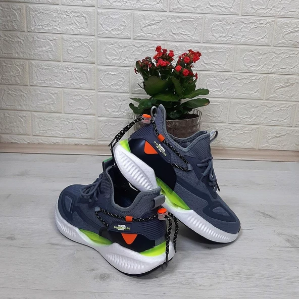 M.P 1659 Gri Renk Kaymaz Rahat HAfif Spor Ayakkabı - 8