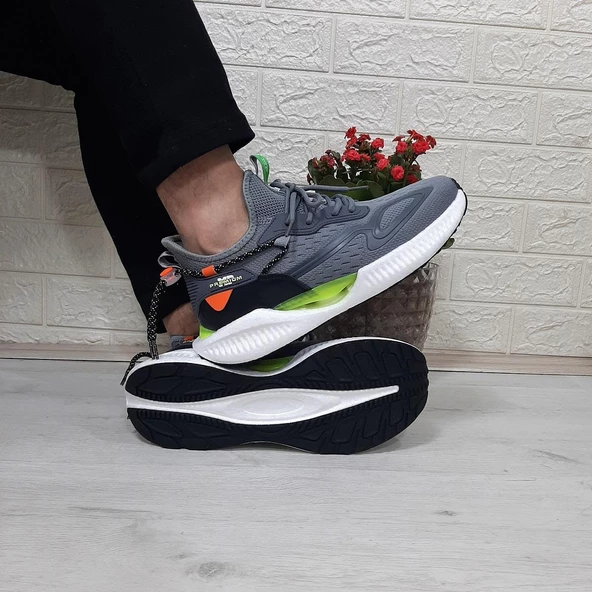 M.P 1659 Gri Renk Kaymaz Rahat HAfif Spor Ayakkabı - 2