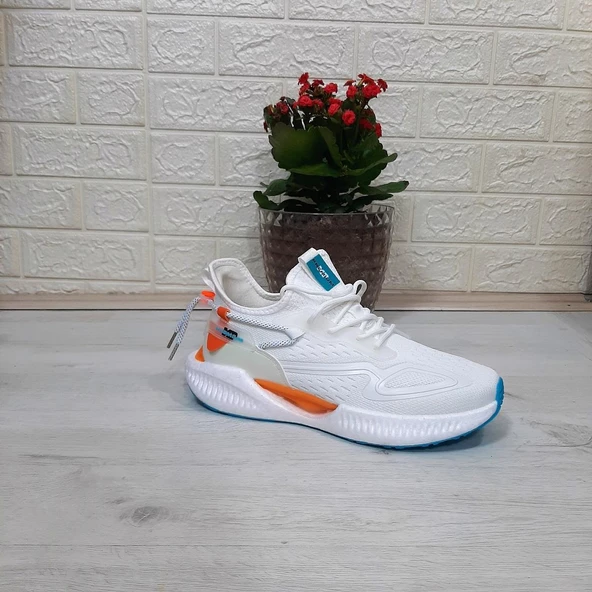 M.P 1659 Beyaz Renk Kaymaz Rahat HAfif Spor Ayakkabı - 8