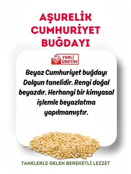 Mytat Doğal Yerli Üretim Aşurelik Cumhuriyet Buğdayı 1 kg - 4