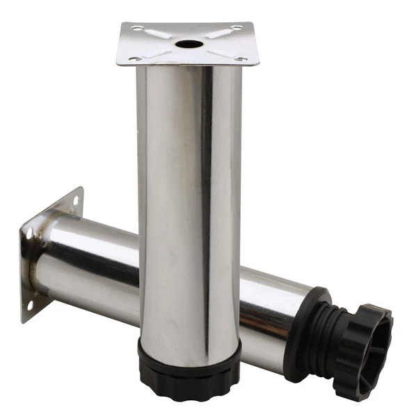 Ayarlanabilir Mobilya Kanepe Baza Koltuk Metal Destek Yükseltici Ayağı 12 cm Krom Ayakları (4 ADET) - 3