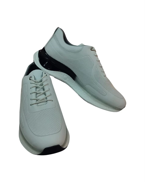 Voyager 4964 Erkek Beyaz Nata Deri Günlük Spor Ayakkabı - 5