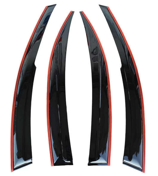 Volkswagen Golf 4 Çift Sıra Kırmızı Kromlu Cam Rüzgarlığı 1997-2003 ürün görseli 1