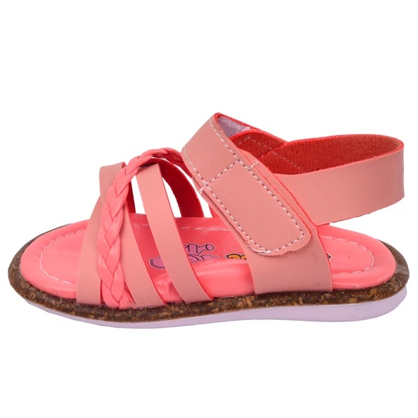 Kiko Kids Kız Bebek  İlk Adım Sandalet Şb 2311-20 Somon - Resim 2