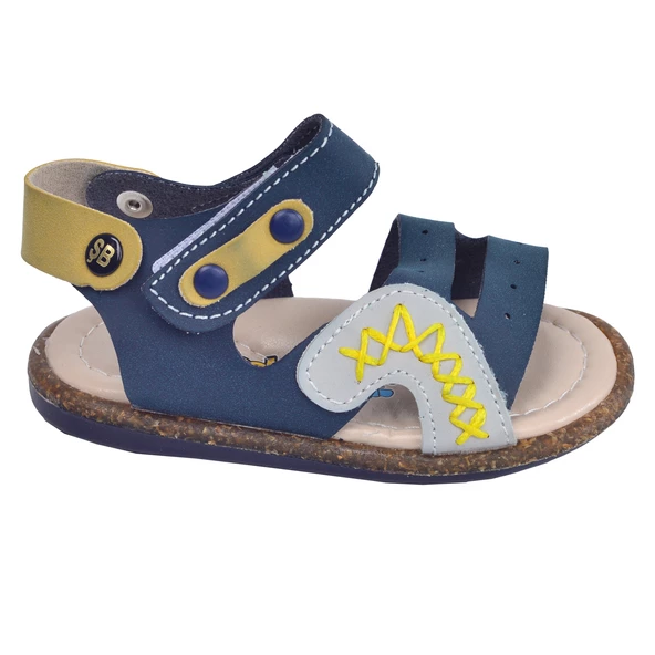 Kiko Kids Erkek Çocuk İlk Adım Sandalet Şb 2340-49 Lacivert - Gri