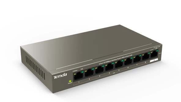 TENDA 8 Port 10/100 PoE 9 Port Switch TEF1109P-8-63W - 3