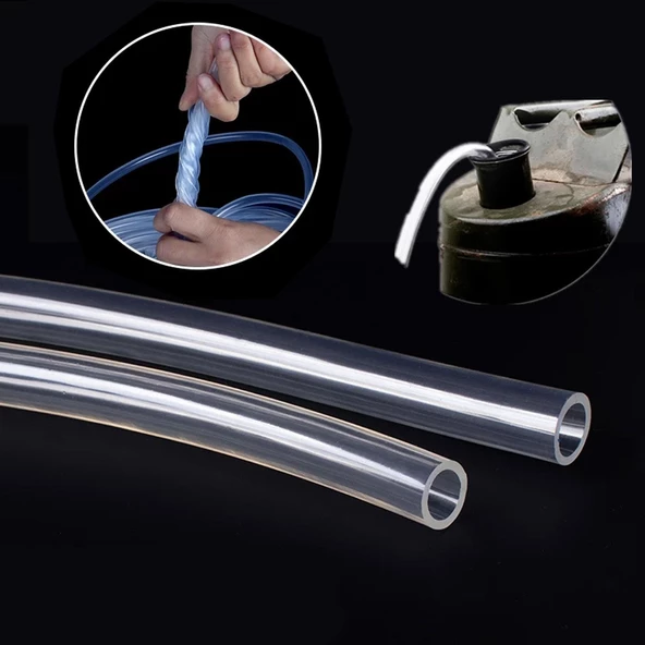 10 Metre Şeffaf Terazi Hortumu İç Çap 6 mm Termosifon Otomobil Kapı Fitili - 2