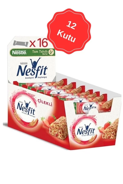 Nesfit Çilekli Tahıllı Bar 23.5 G (16 Lı x 12 Kutu)