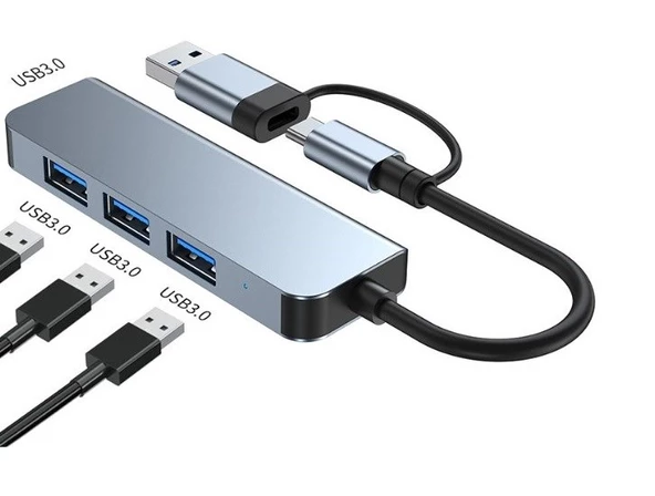 Concord BYL-2013TU 4 İn 1 Usb-A & Type-C Usb Hub Usb Çoğaltıcı - 3