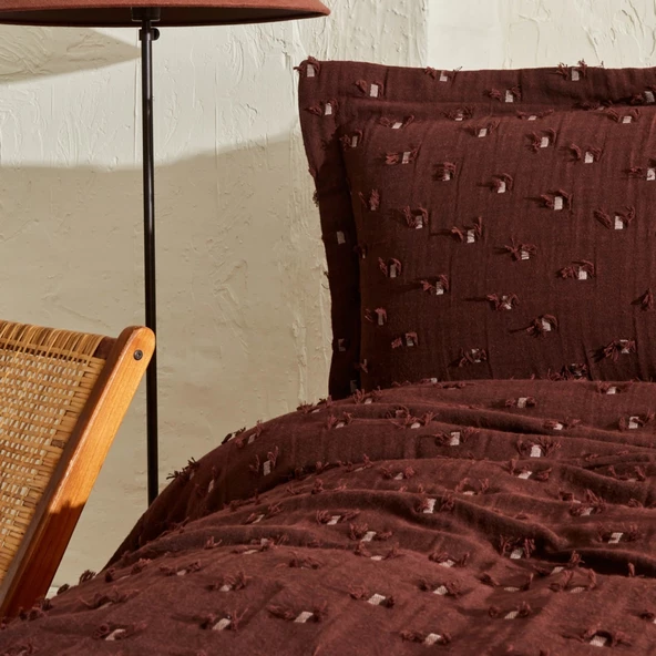 Karaca Home Mary Çift Kişilik Yatak Örtüsü Takımı Koyu Kahve - 6