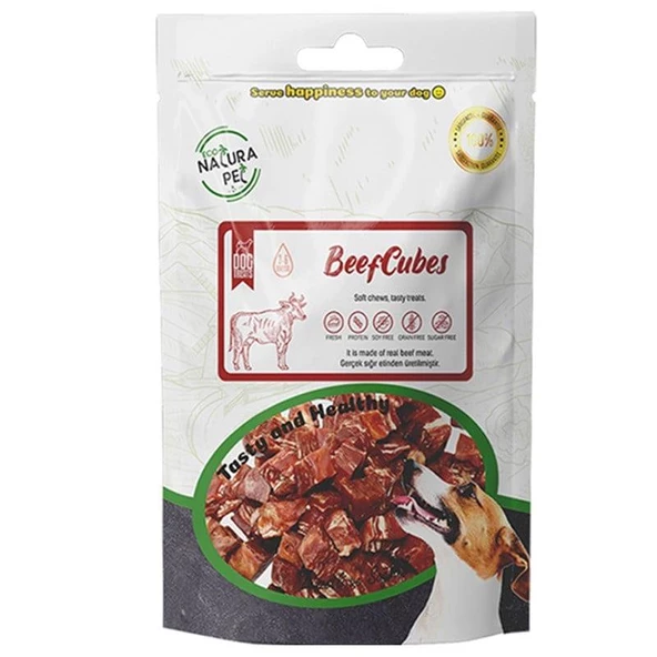 Eco Natura Beef Cubes Biftekli Yumuşak Küp Köpek Ödül Maması 100 Gr