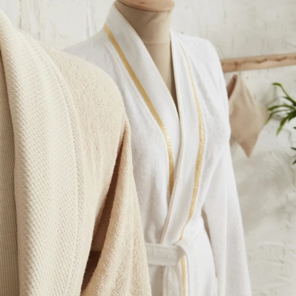 Karaca Home Glory Lurex 9 Parça Aile Banyo Seti Gold-Bej - 2
