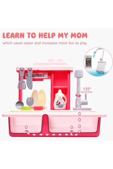 Minik Şefler Dikkat! İnteraktif Lavabo Oyun Seti ile Mutfakta Eğlence Var! - 2