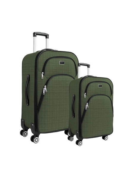 Büyük ve Orta Boy Valiz Seti 4 Teker Kumaş Valiz Haki 1081 ürün görseli